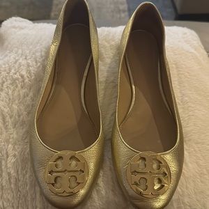 Gold Tory Burch flats
